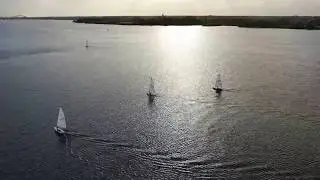 Following Sailboats down the Delaware River