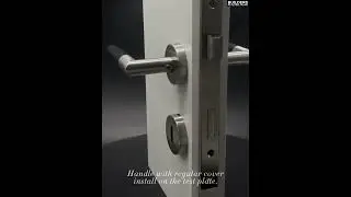 Stainless steel satin and matt black door handle