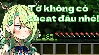 Phản ứng của Fauna khi bị chat k&ecirc;u cheat trong Minecraft...【Hololive Vietsub】