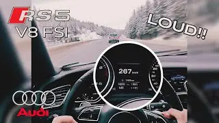 Audi RS5 4.2 V8 | LOUD! 3 Inches Custom Exhaust | POV Winter Drive