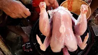 Most Epic Chicken Cutting By Professional Butcher || Big Chicken Cutting Skills