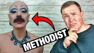 Drag Queen Show In Church With LBGTQ Flags on The Pulpit (end times 2022)