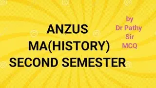 ANZUS I MA I HISTORY I SECOND SEMESTER I by Dr Pathy Sir I @pathyeducation