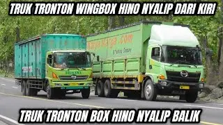 Duel Sengit Tronton Box VS Wingbox Hino!! Truk Hino Fuso Isuzu Giga Nissan Muatan Berat Ditanjakan
