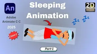 Sleeping Animation/Adobe animate cc tutorial in hindi/2d character animation/Cartoon design tutorial