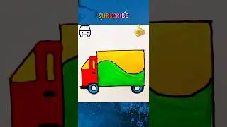 truck drawing for kids#easy#simple#shapedrawing #art#drawingideas