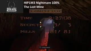 Quake 25th Anniversary Edition. HIP1M3 Nightmare 100% walkthrough with commentary