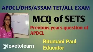 MCQ of SETS, Previous years question of APDCL most important for all exam @LovetolearnStudy