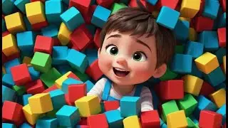 Os blocos de espuma estão empilhados, empilhados | Canção Infantil | Portuguese Nursery Rhyme