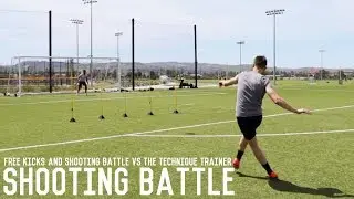 Free Kick & Shooting Battle Vs The Technique Trainer & Pro Goalkeeper