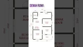 Denah rumah 6x8