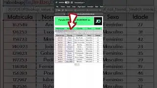 Como Fazer a F&oacute;rmula PROCX ou XLOOKUP no Excel (F&aacute;cil)! #shorts #excel #exceldicas #excelformulas