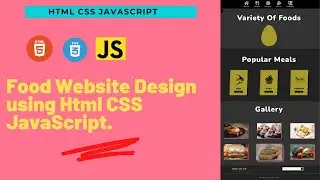 Simple restaurant/food website design using html CSS and JavaScript with GitHub source code tutorial