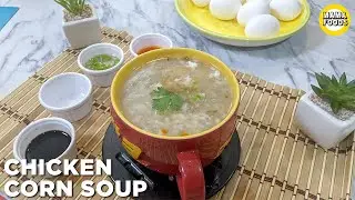 Chicken Corn Soup in 2 mins | How To make Street Style Chicken Corn Soup At Home | Mama Foods