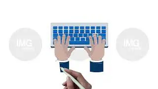 Typing hands on keyboard hand drawn 2D animation