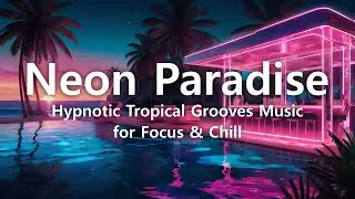 Neon Paradise &ndash; Hypnotic Tropical Grooves for Focus & Chill, with the sound of sea waves