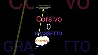 Preferite il Grassetto o il corsivo ? scrivetelo nei commenti