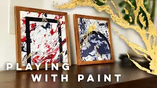 Acrylic and Gold Leaf Painting // DIY Art