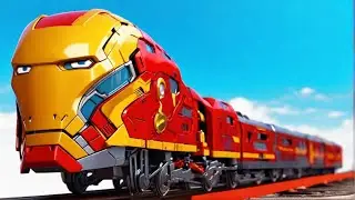 Super Hero Cartoon | Iran Man Cartoon train for Children Fun - Toy Factory