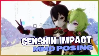 Genshin Impact Amber & Collei MMD Speed/Posing Ray-MMD