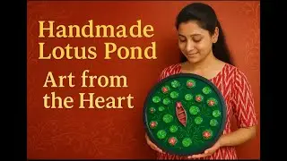 Hand Made Lotus Pond Art - Full Process🪷  #lotuspond #mandmade #art #artis #clayartvideo