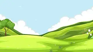 Free Motion Graphic Video Background for Kids | Open Field Valley Mountain View | Free to Use