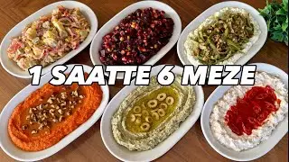 1 SAATTE HAZIR EN KOLAY 6 MEZE TARİFİ 😱Farklı Meze Tarifleri 🎄 Yılbaşı Mezeleri 😍Çiçekintarifleri