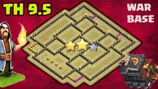 TH9.5 War Base (TH10 No 3rd Xbows, No Infernos) | Town Hall 9.5 War Base Anti 3 Star war base | 2017
