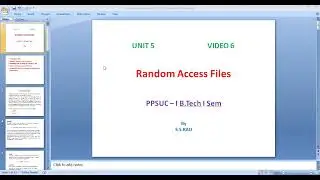 Random Access File and Binary File in C