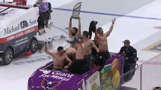 Champion Nationals Cheer On Capitals