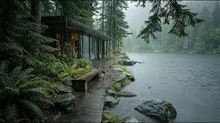 Gentle Night Rain with Piano for Sleeping and Emotional Safety