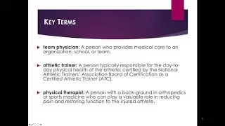 S&C Lecture 18: Rehabilitation and Reconditioning