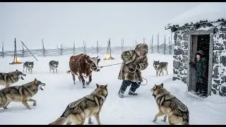 &ndash;71&deg;C Blizzard Survival | 91-Year-Old Widow and Grandchild Defend Their Cattle from Wolves