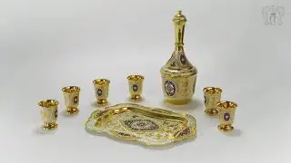 Silverware handmade enamel. Серебряный сервиз 