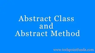 Abstract Class C# | Abstract Method C# | Tech Point Fundamentals #techpointfundamentals