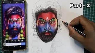 Pushpa The Rule 🔥 | Allu Arjun | Face Drawing With Colour pencils | Series 2