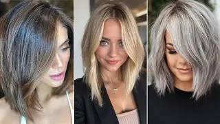 Gray Hair Styles Trending In 2024 Hair Highlights Layered Bob Haircut Long Blonde Bob