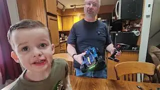 DEERC 9308E 1:16 Fast RC Monster Truck 40 KPH, All Terrain 4WD High Speed Dinosaur Truck 2 Car Shell