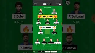 CHE vs GT Dream11 Prediction | CSK vs GT Dream11 Team Of Today Match | gt vs che IPL FINAL #shorts