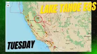Earthquake activity under Lake Tahoe California. New Zealand activity. Tuesday update.