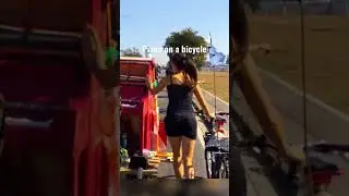 Funniest concert location ever - Piano on a bicycle