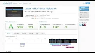 New GTmetrix Test with New Wordpress Website