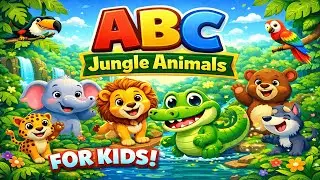 ABC Jungle Animals Song 🦁🐘 | Learn Alphabets A to Z for Kids | Fun ABC Song