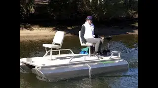 TAVO P-2 Transformer  Mini Pontoon Boat electric or gas www.TAVOline.com