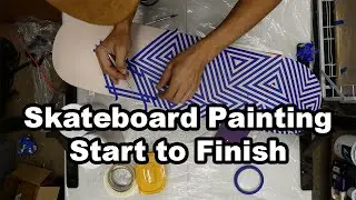 Skateboard #1 Hard Edge Painting Time Lapse