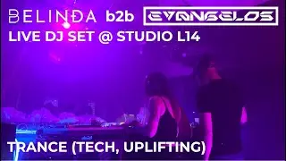 BELINÐA b2b Evangelos LIVE DJ Set - Studio L14 🎵 Trance (Tech, Uplifting) 🎧 DJ BELINDA