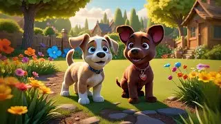 Three Naughty Puppies Dig a Hole | Puppy Song for Kids | Nursery Rhymes and Baby Learning