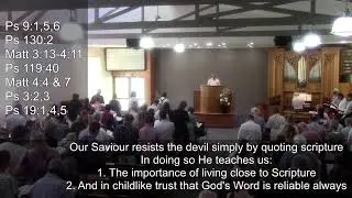 25.01.2026 ~ Elder P Deruiter ~ Matt 4:4&7 Our Saviour resists the devil simply by quoting scripture