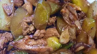 ATAY NG MANOK WITH SAYOTE FILIPINO FOOD