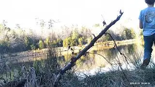 fishing take #3 and close up of bufflehead ducks